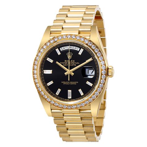 mens rolex oyster perpetual datejust president gold watch